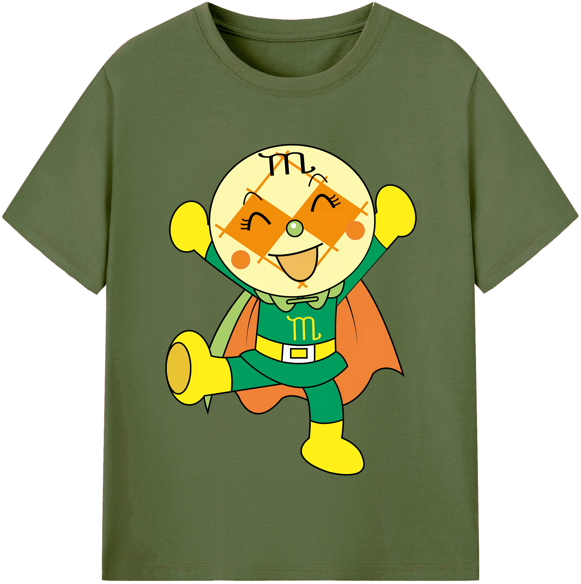 （画像用） アンパンマン Anpanman 綿100％半袖Tシャツ（フロントプリント）